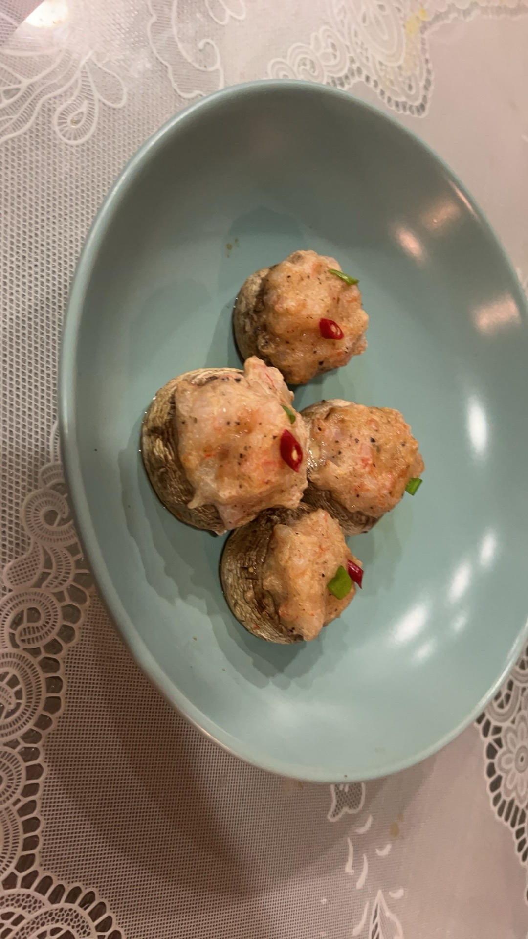 爆汁口蘑虾滑