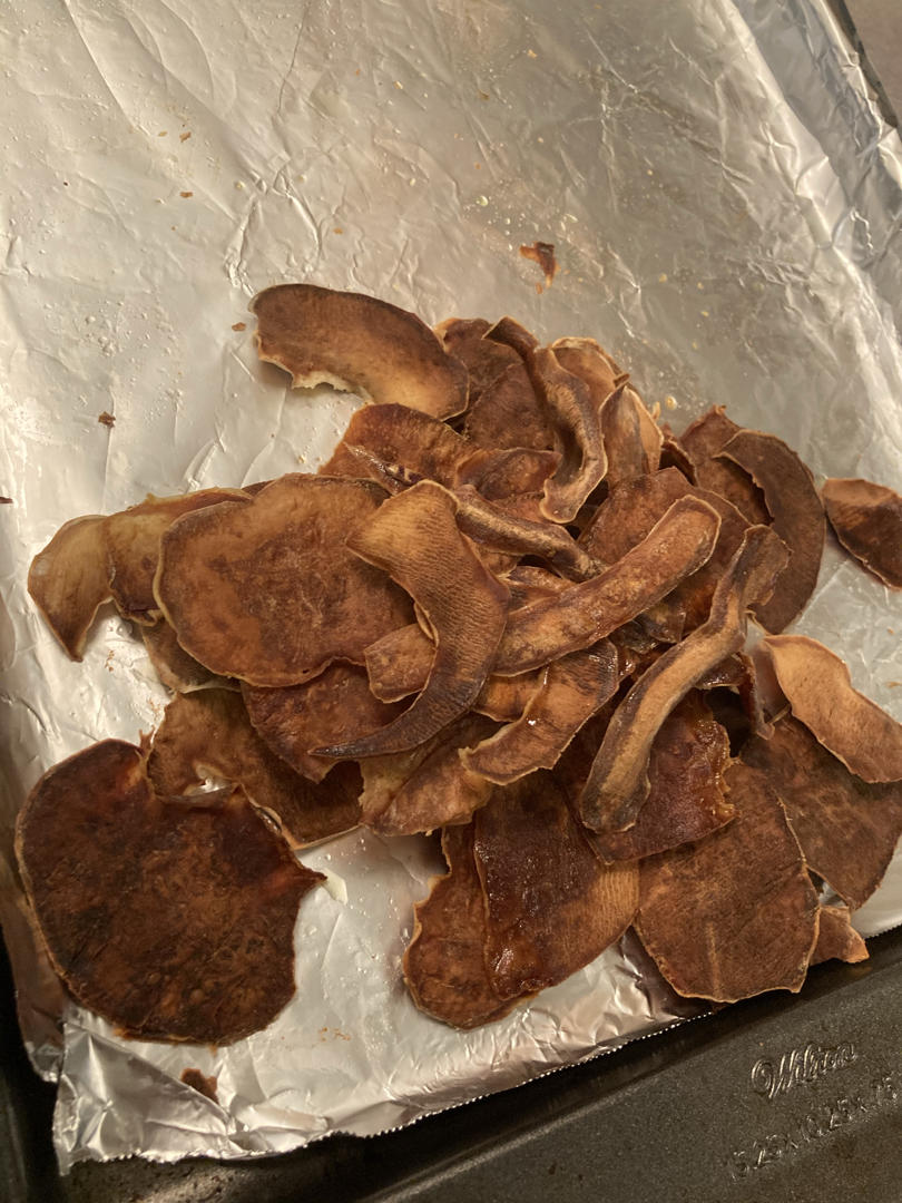 保证脆的烤红薯片（无油）