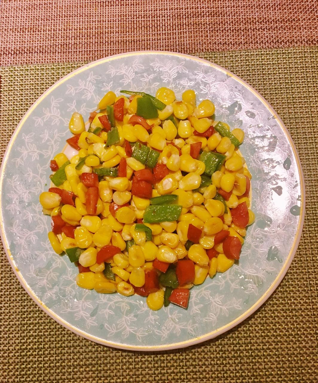 青椒炒玉米