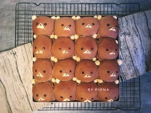 一次性发酵的小熊挤挤小面包（巧克力快手小餐包）的做法 步骤7