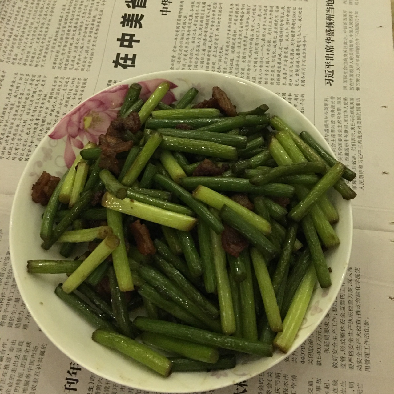 蒜苔炒肉