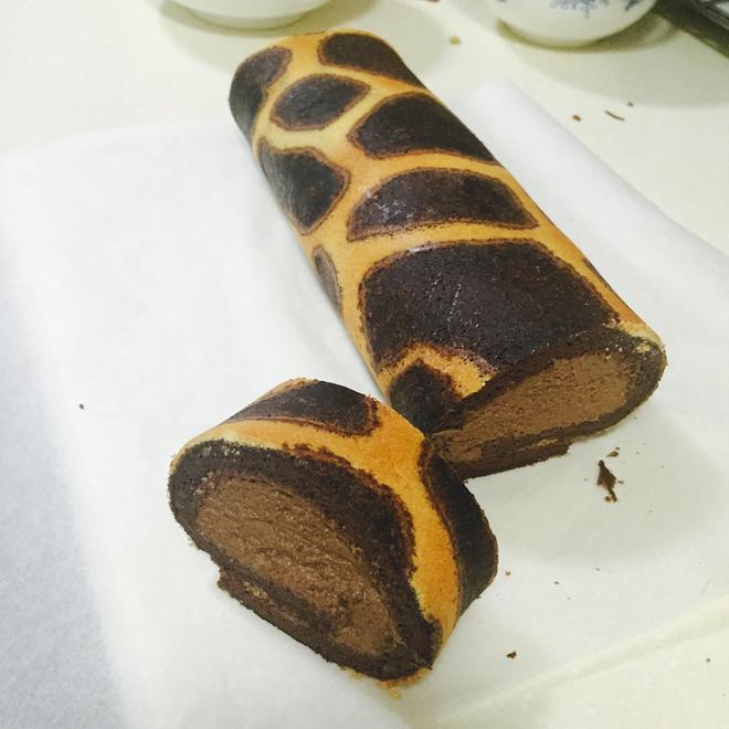甘纳许巧克力长颈鹿蛋糕卷的做法