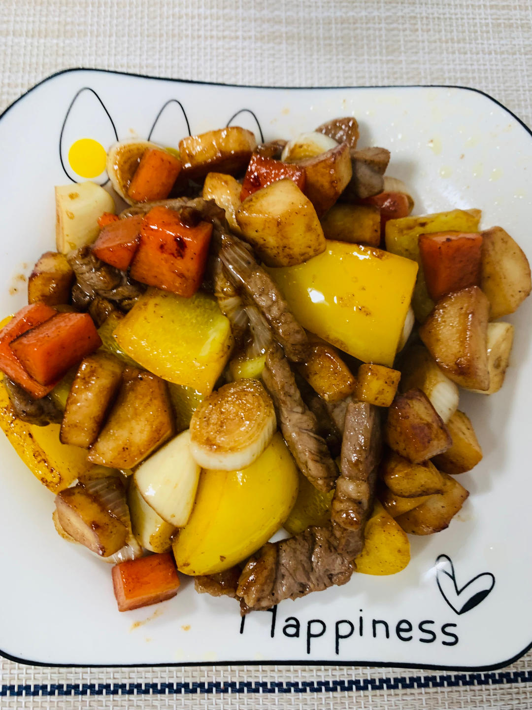 牛扒炒杏鲍菇