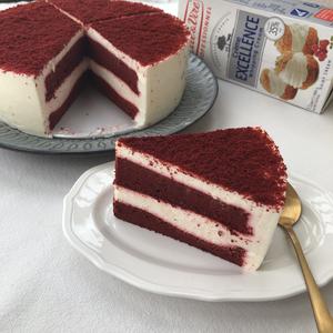 红丝绒酸奶慕斯蛋糕（母亲节蛋糕，零卡糖，自制酸奶，低脂健康，好吃不胖）的做法 步骤19