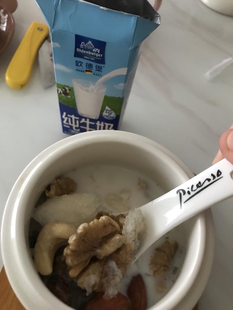 炖盅～牛奶燕窝