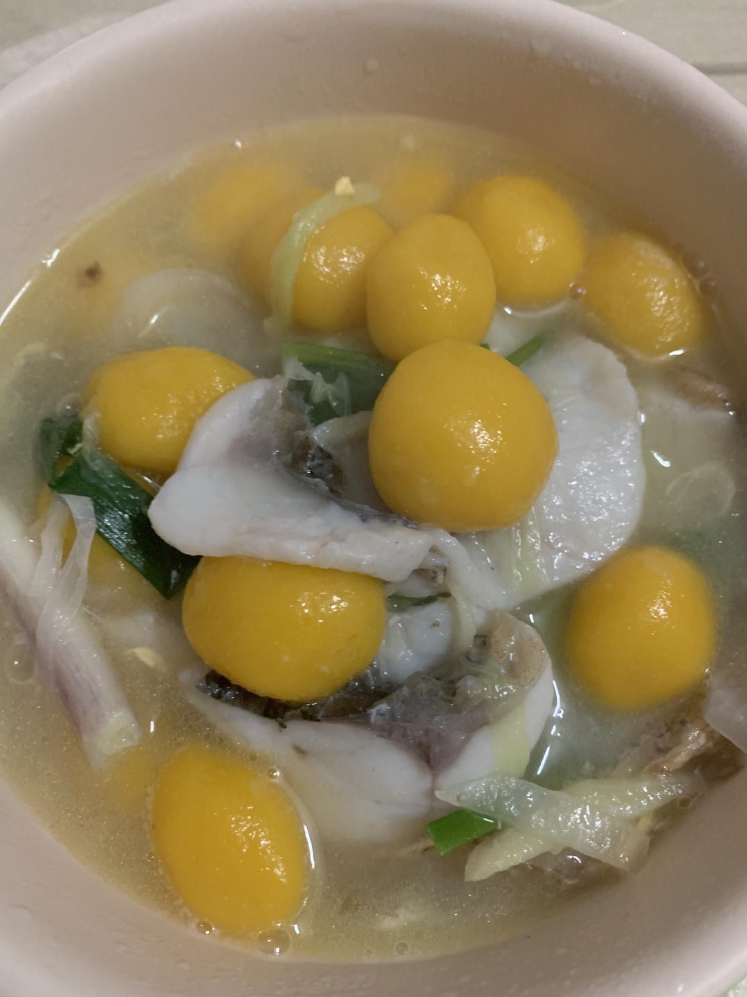 南瓜咸汤圆的做法