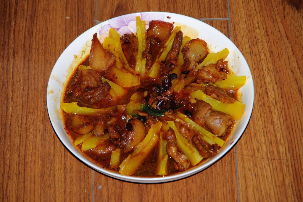 南瓜扣五花肉