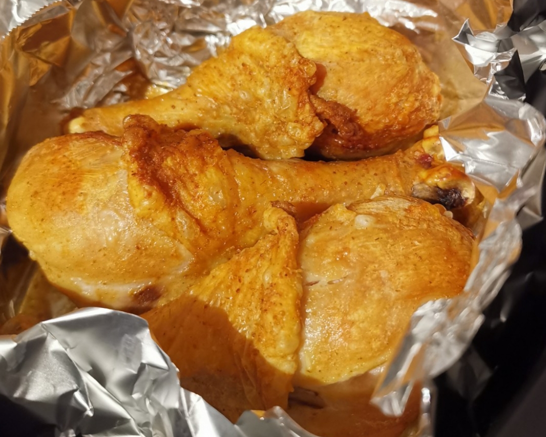 空气炸锅烤客家盐焗鸡腿的做法