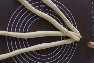 编织系列～四股麻花辫面包的做法 步骤6