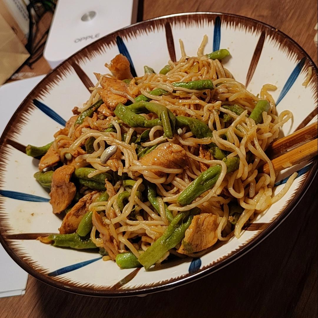 地道老北京扁豆焖面 豆角焖面 太好吃小心吃撑哦