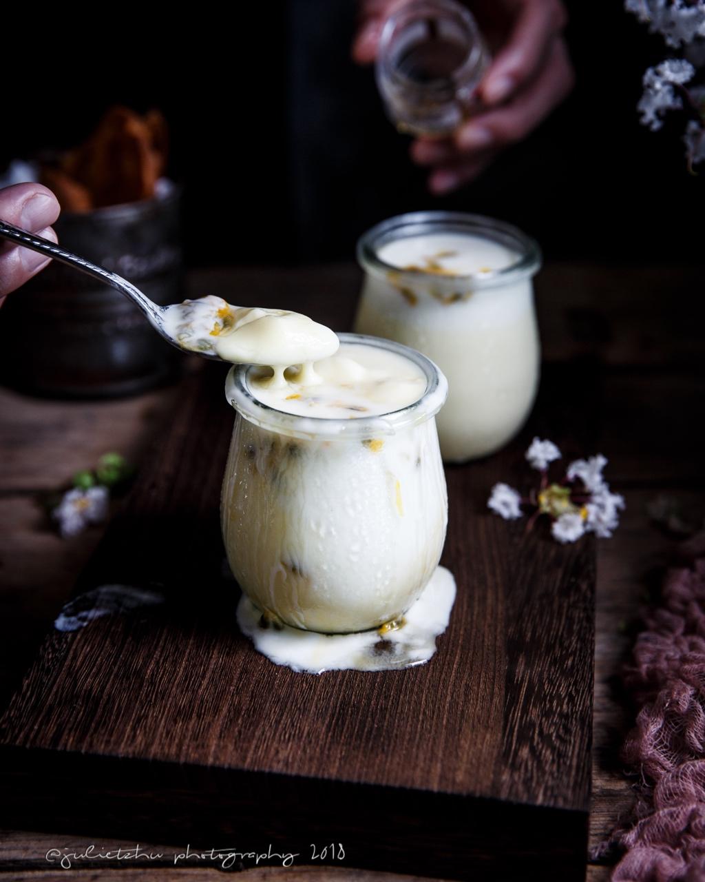 百香果酸奶意式奶冻<Passionfruit Yogurt Panna Cotta>