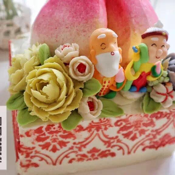 韩式豆沙裱花蛋糕