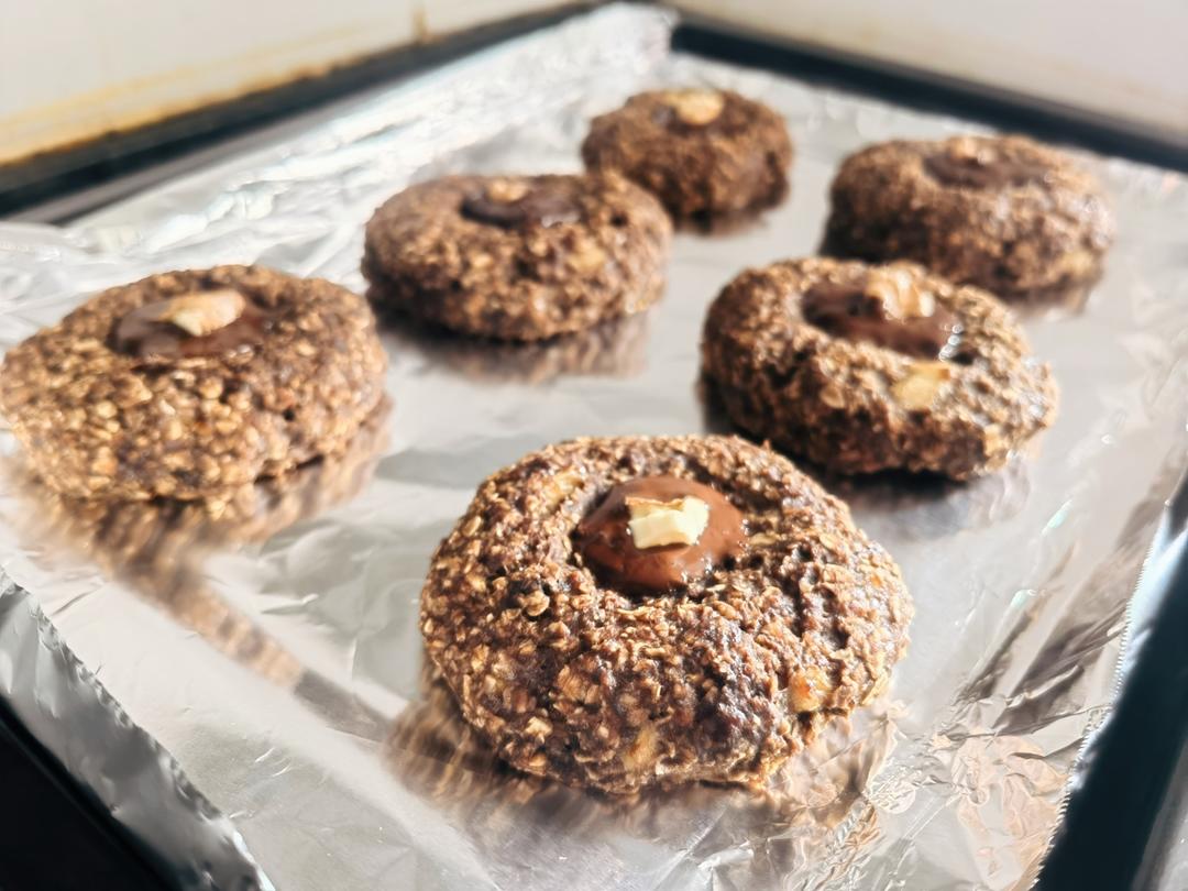 香蕉可可燕麦曲奇（空气炸锅无油无糖）