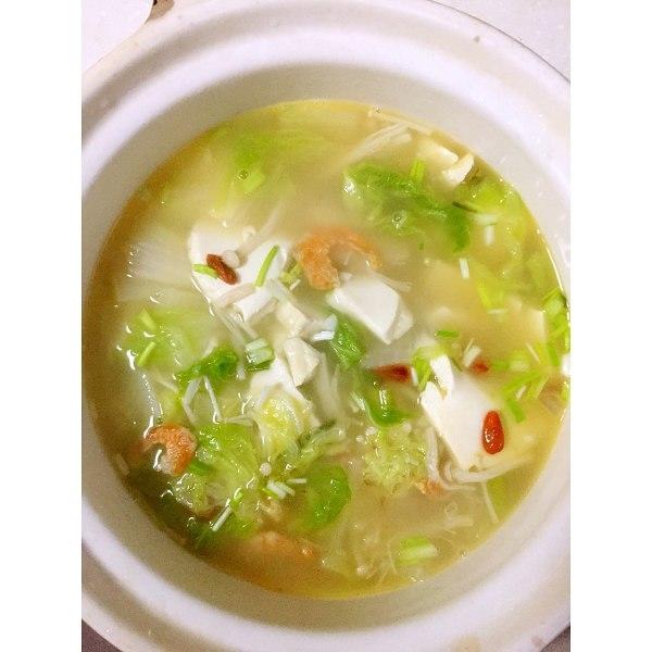 海米白菜豆腐汤