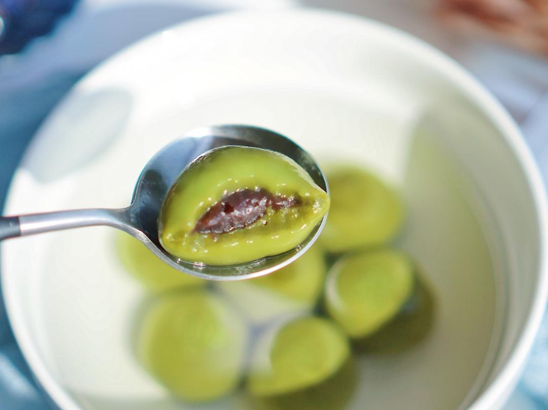 抹茶豆沙汤圆
