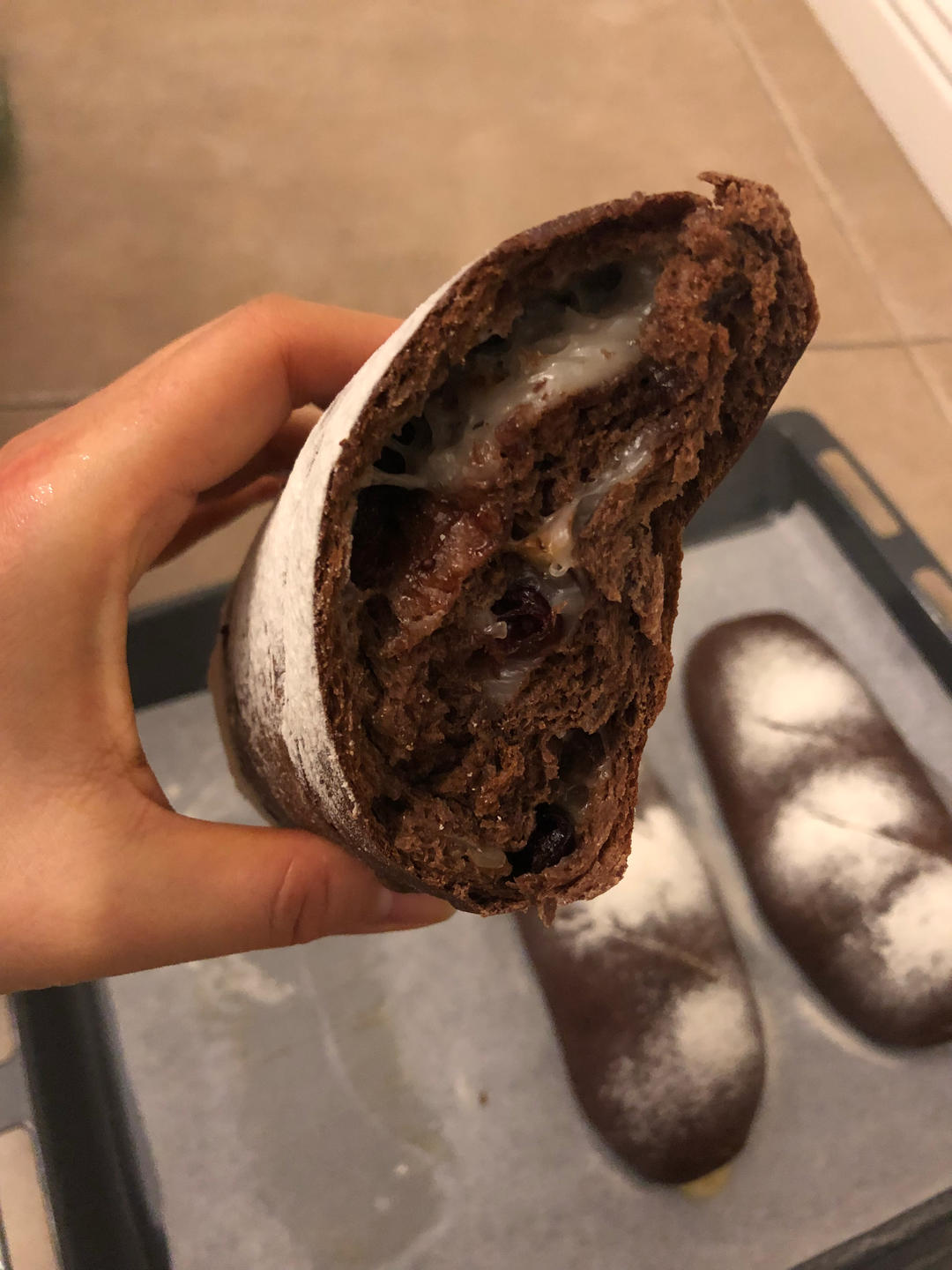 麻薯核桃夹心软欧包