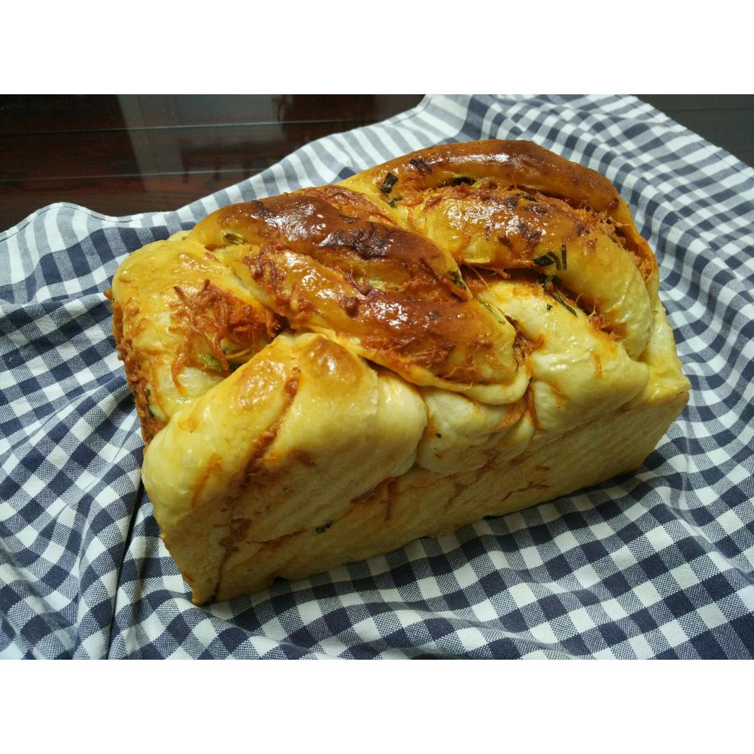 香葱肉松手撕吐司