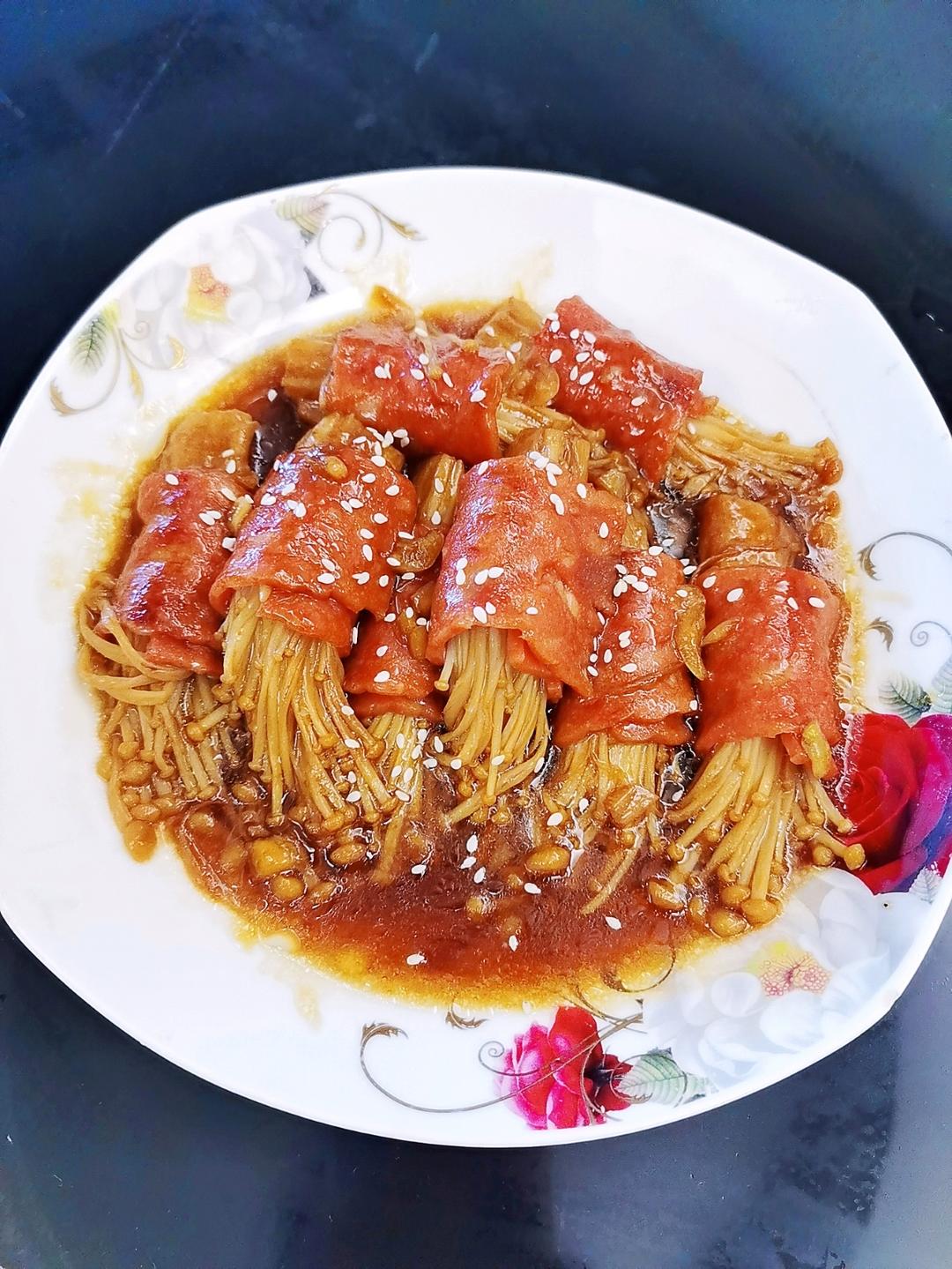 味道超赞 超下饭的金针菇培根卷