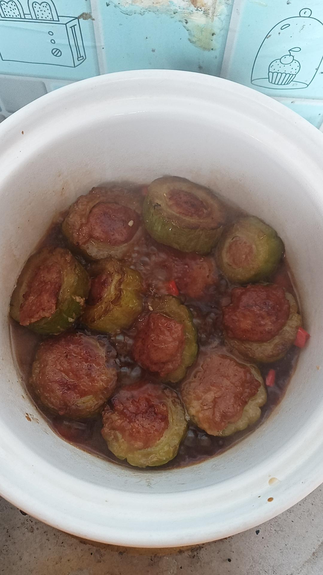 夏天消暑-苦瓜酿肉