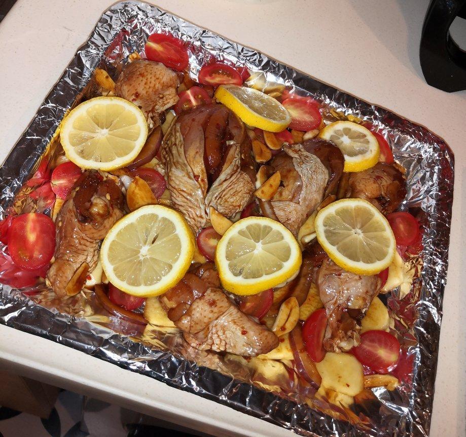 小清新柠檬番茄烤琵琶腿【SURE石崎秀儿烤箱食谱】