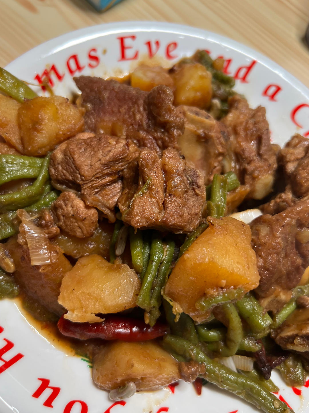 硬菜代表--排骨炖豆角土豆（豆角焖面胚子）