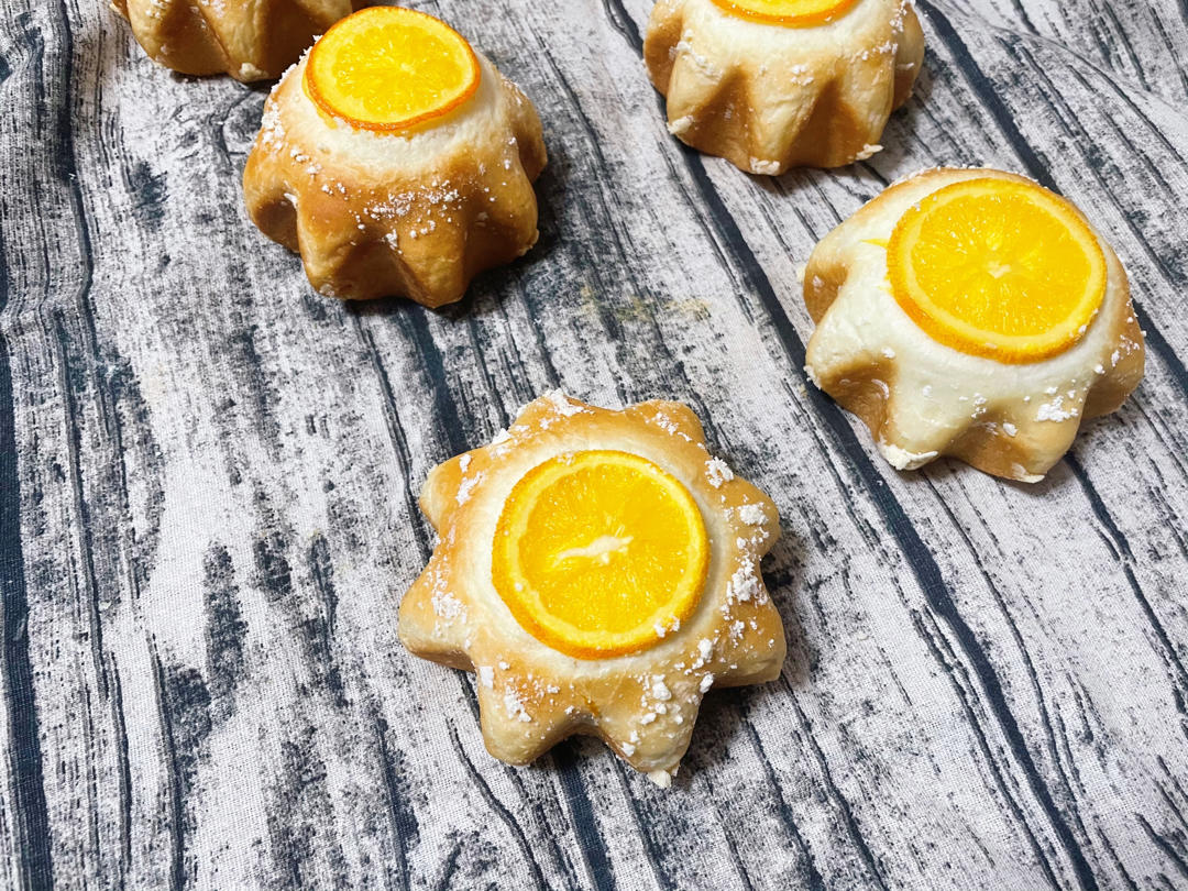 香橙卡士达星星包