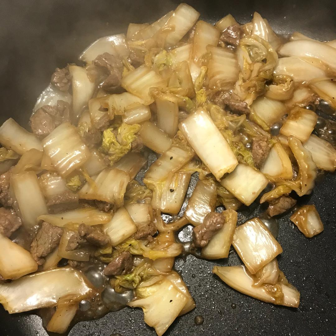 熟牛肉炒大白菜