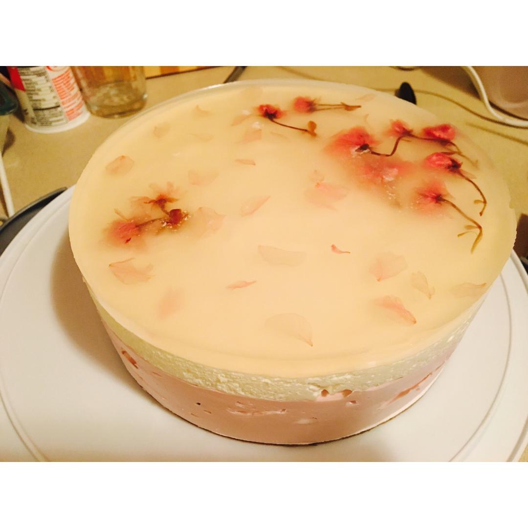 双色樱花慕斯（附完美镜面制作方法）