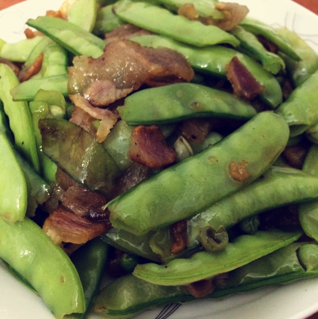 荷兰豆炒腊肉
