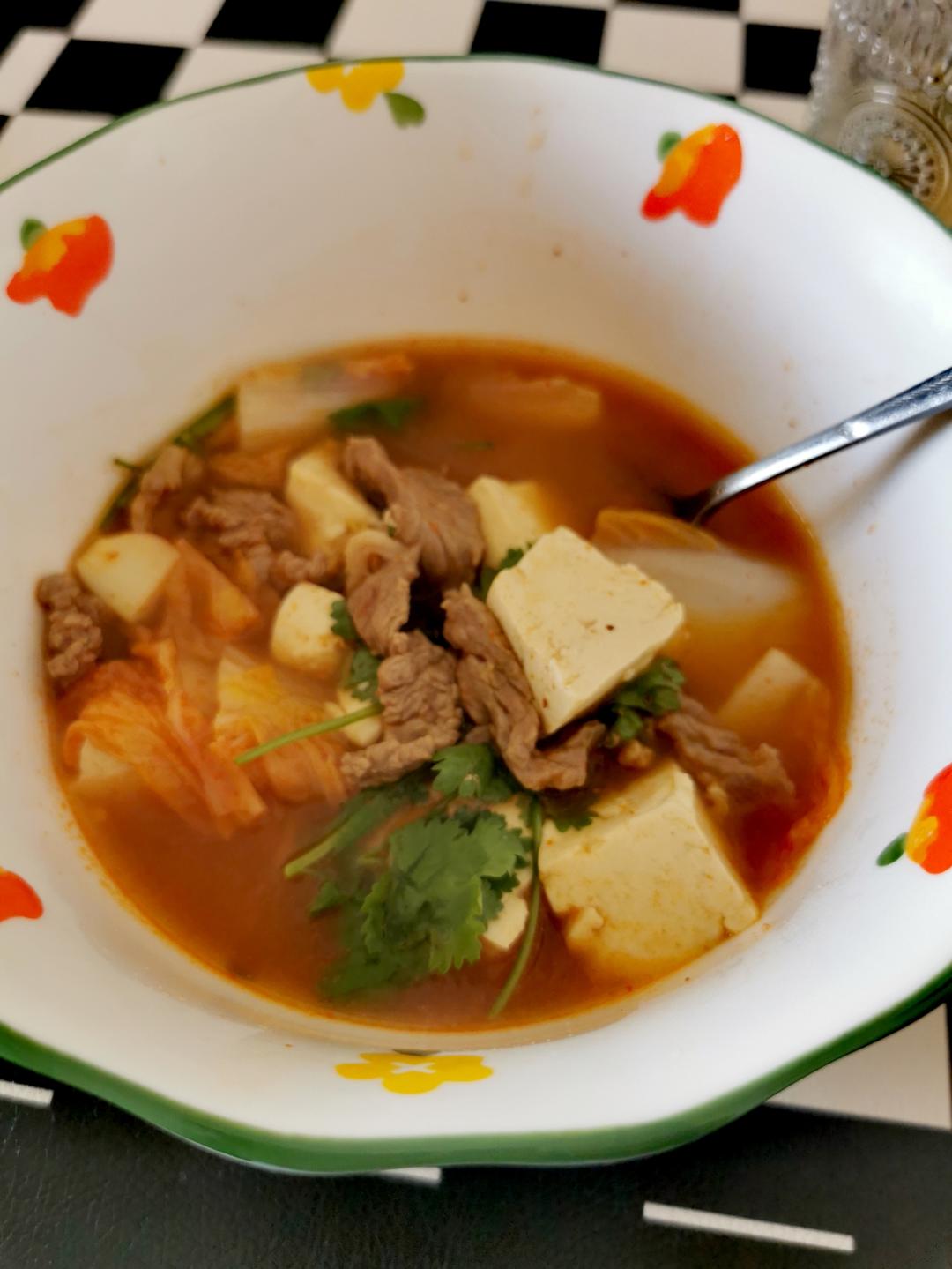 韩式肥牛豆腐煲