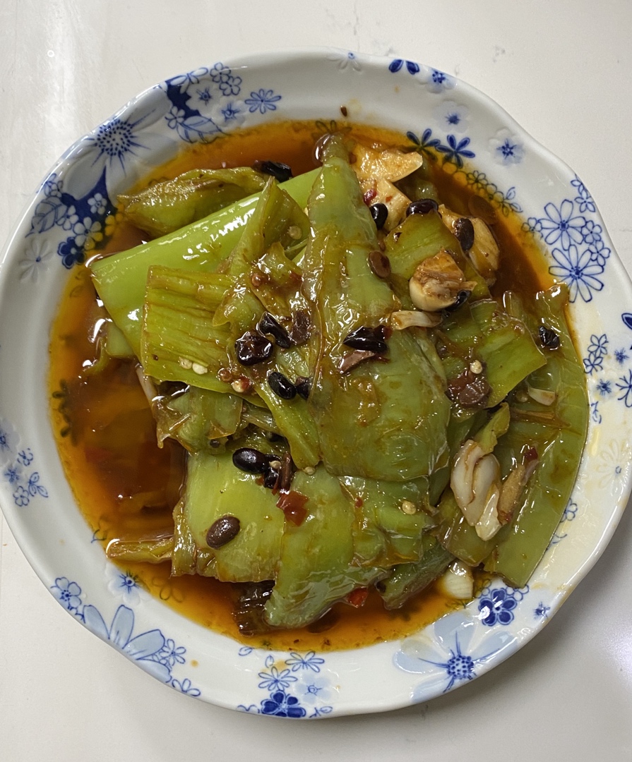 干豆豉煎虎皮青椒