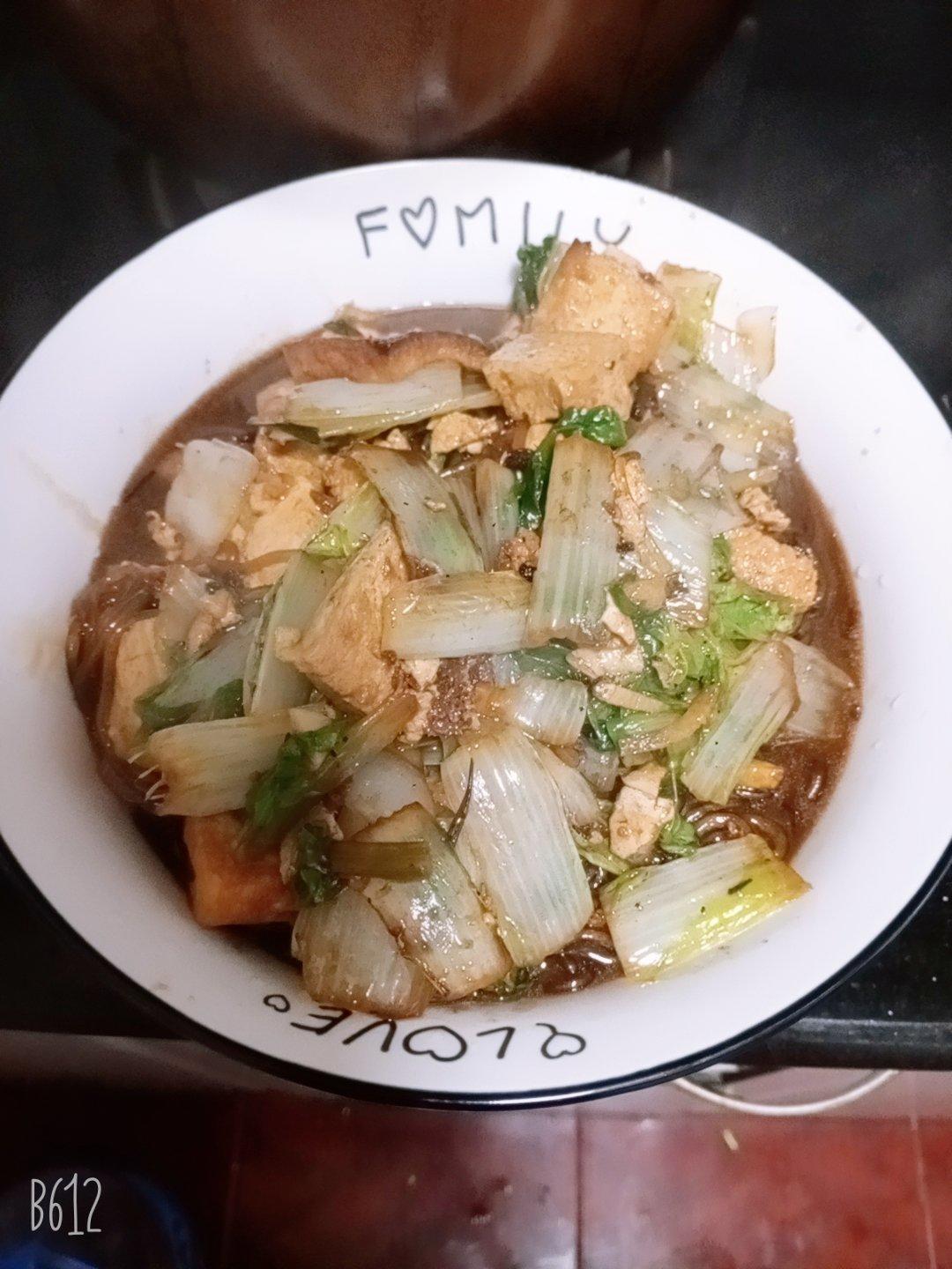 白菜豆腐粉条（素食）