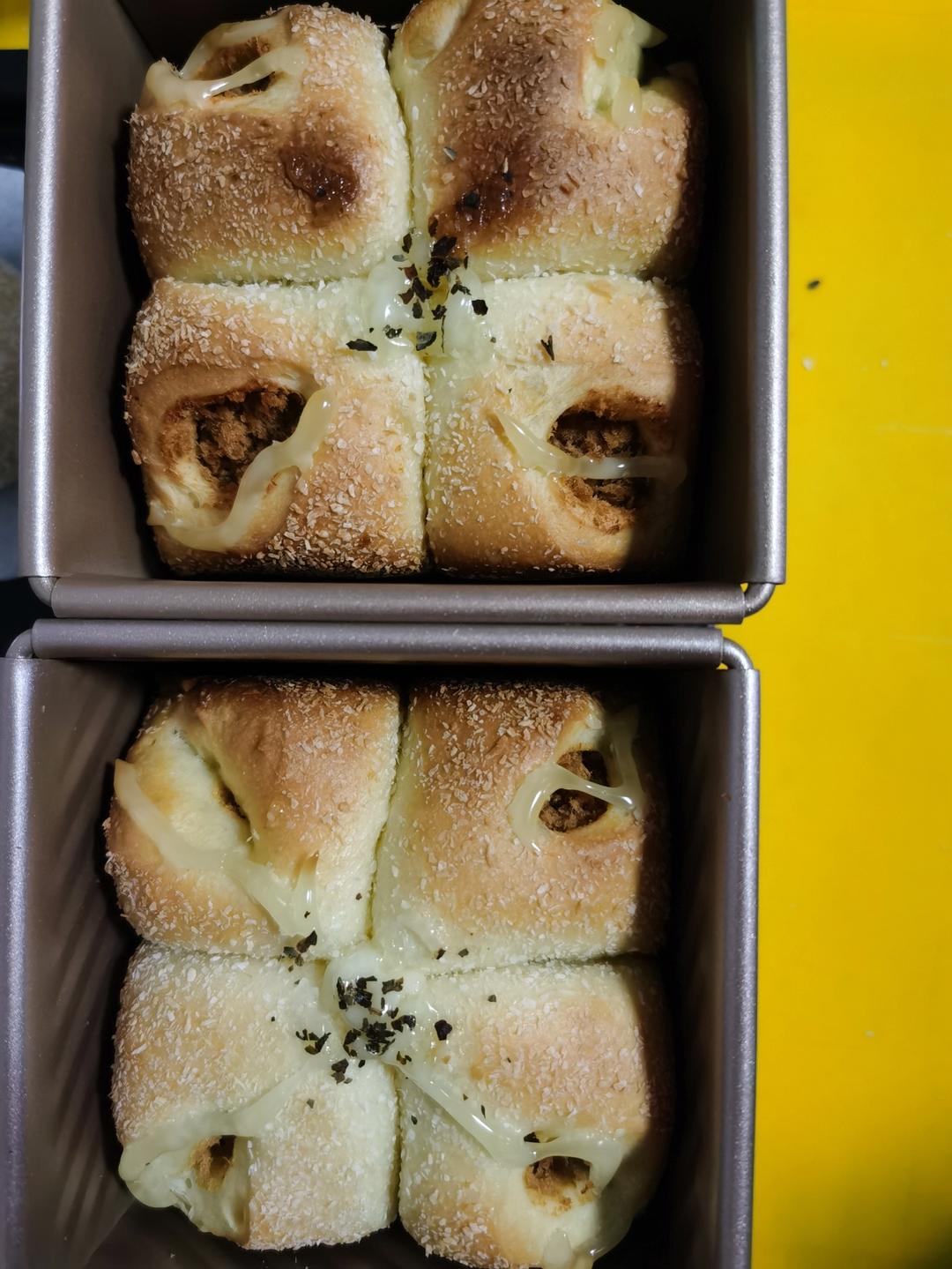 肉松沙拉小方，好看又好吃的方形小吐司！