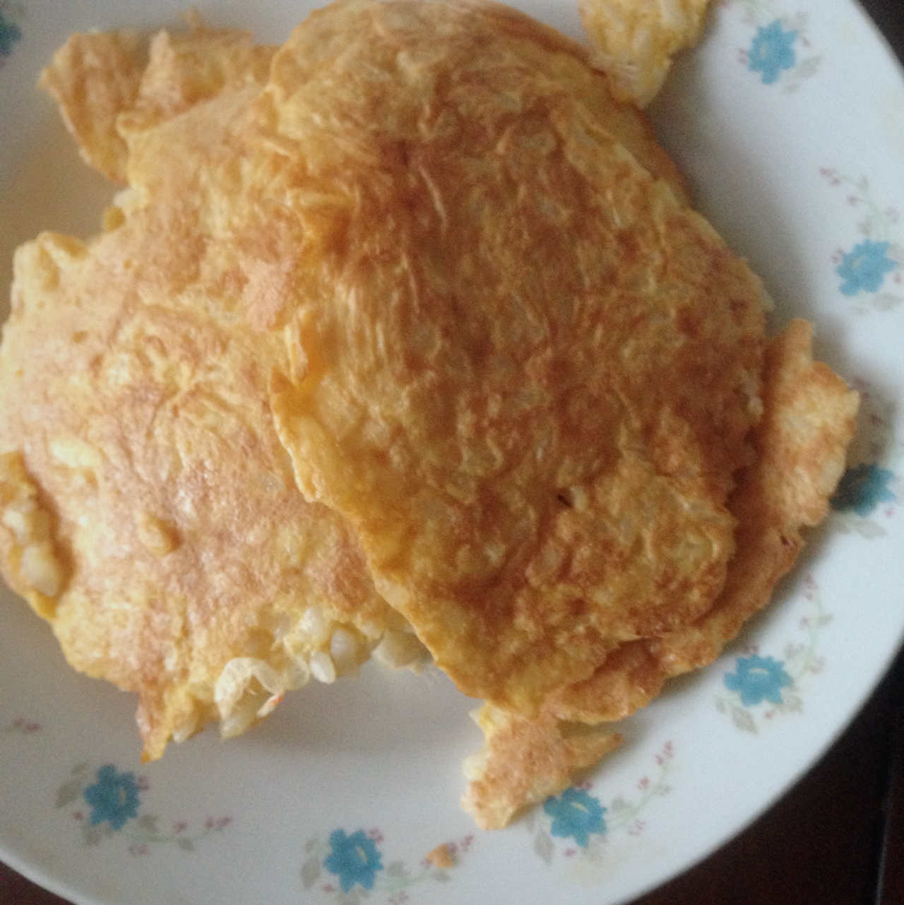 鸡蛋米饭饼——上班族快手早餐