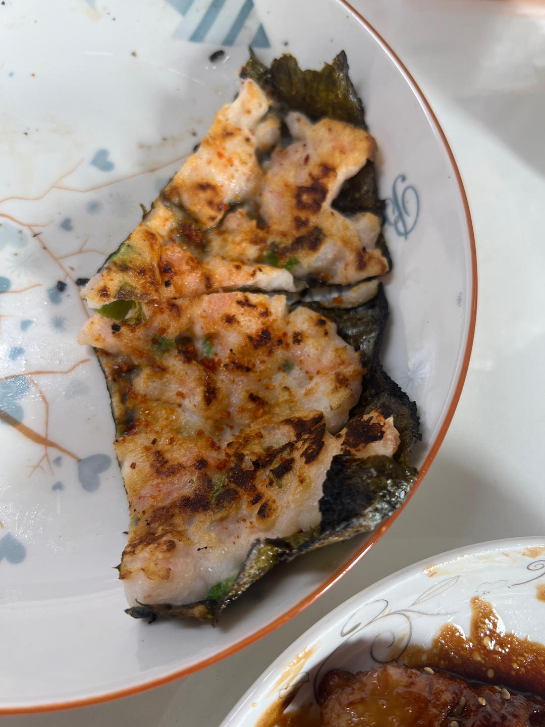 虾滑紫菜饼