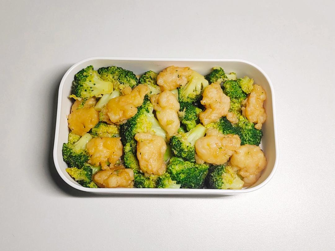 健康养生健身食谱-西兰花虾滑