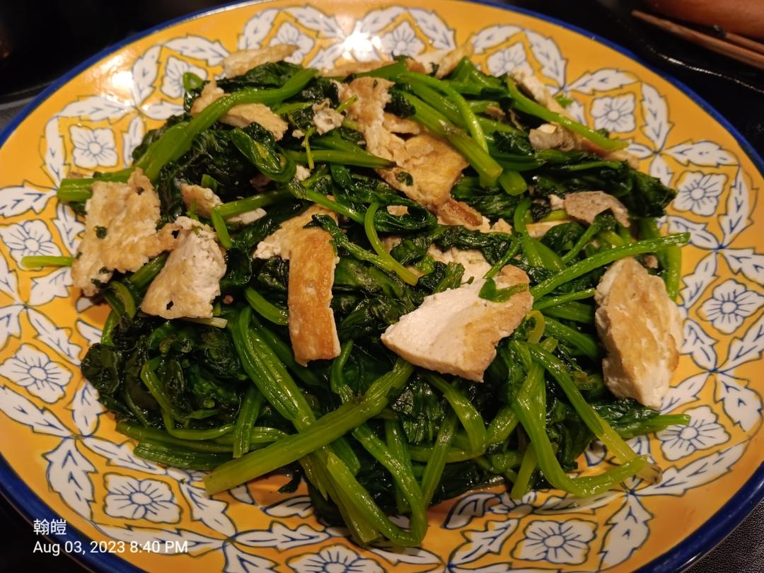 菠菜炒豆腐