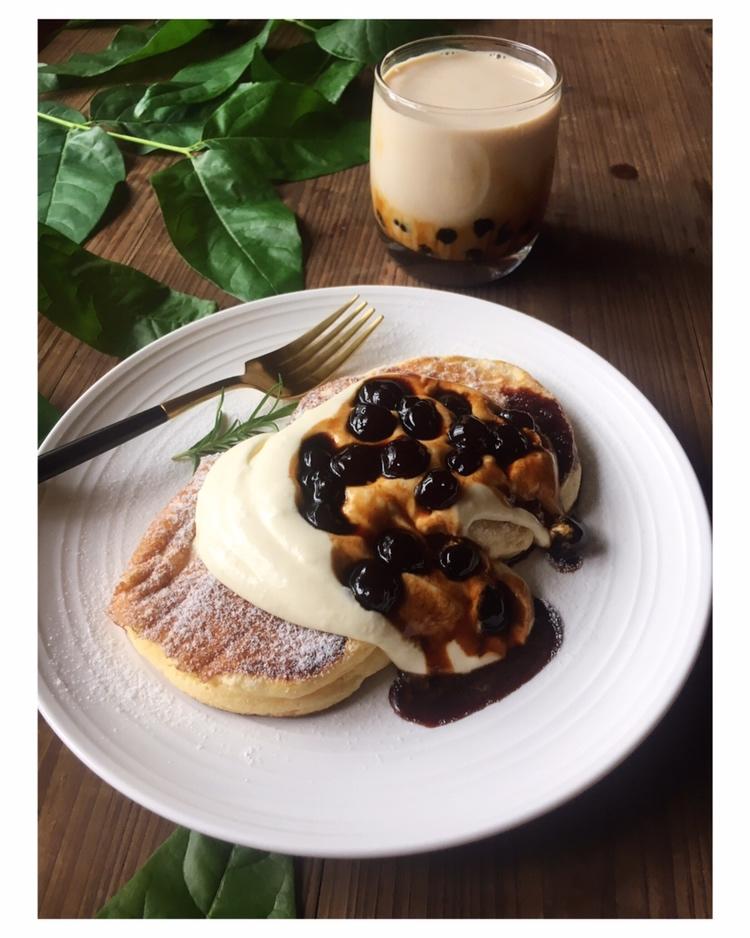 黑糖珍珠舒芙蕾松饼