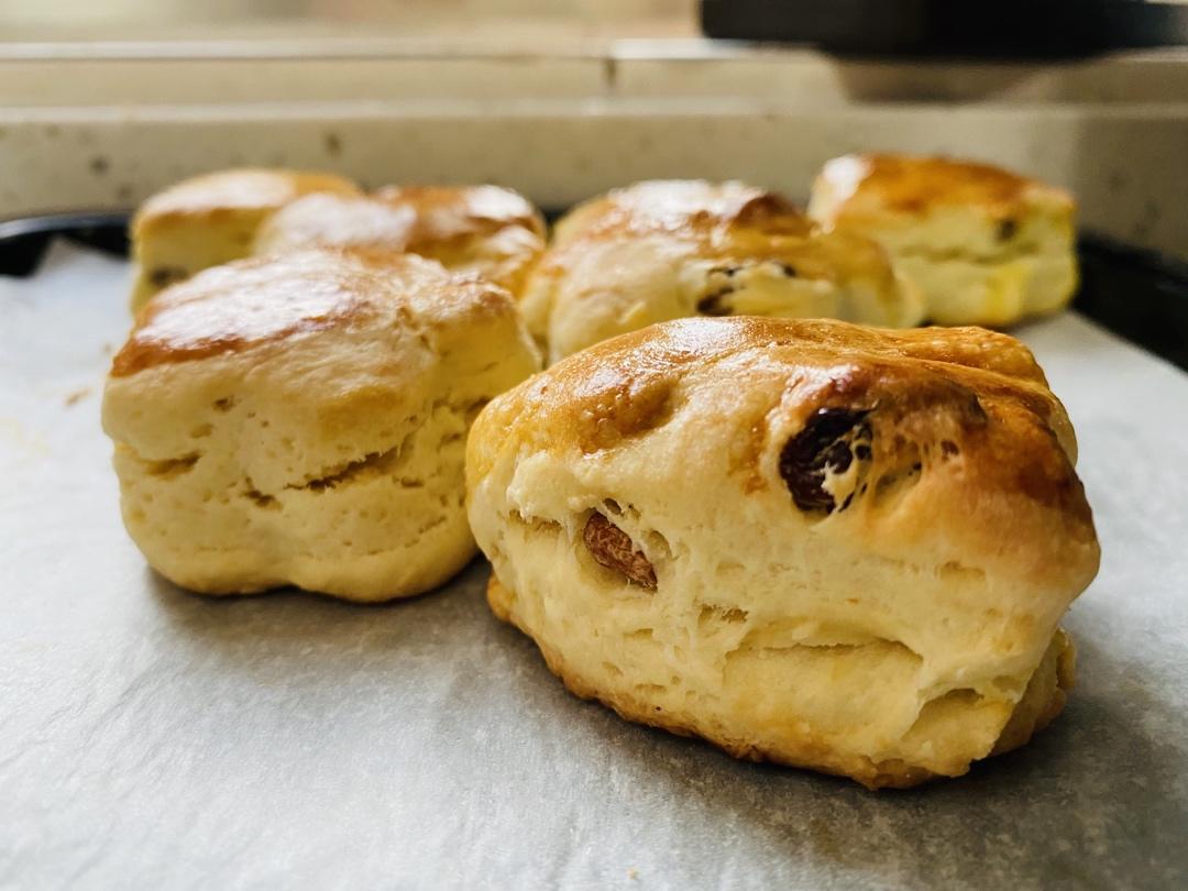 【司康控】无泡打粉的蔓越莓司康