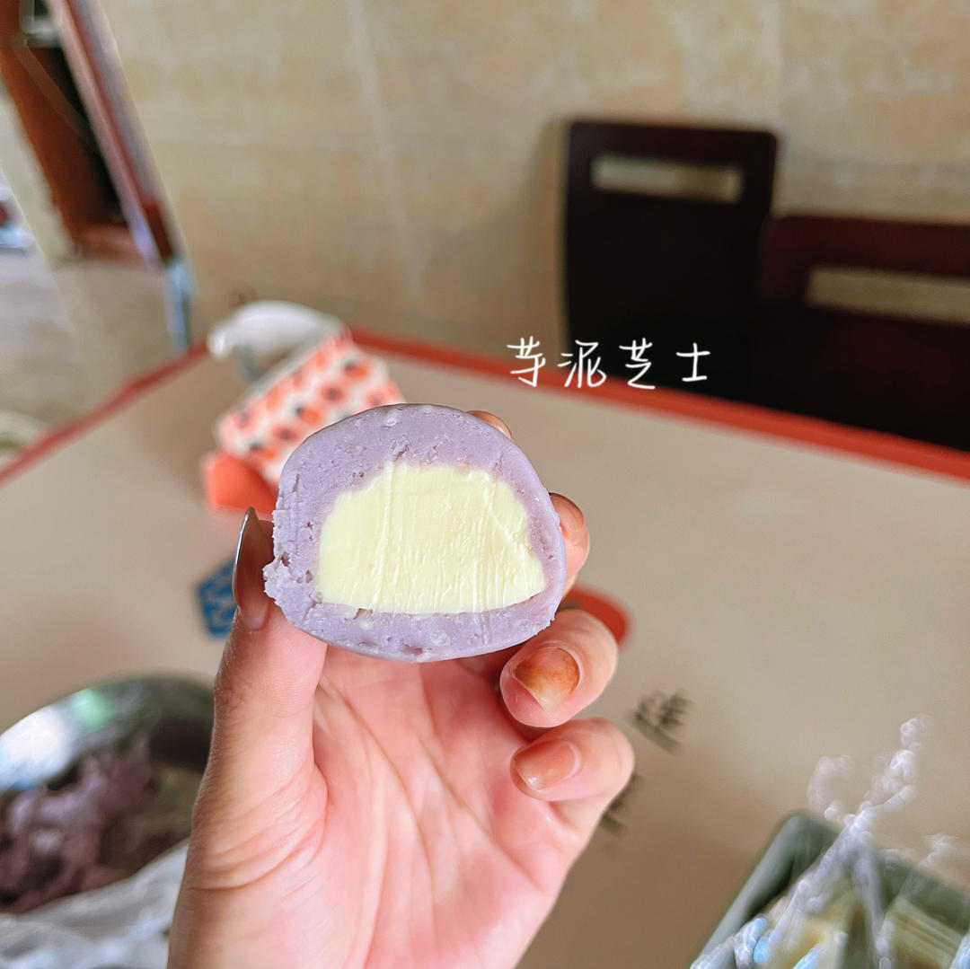 空口吃馅‼️ 奶香十足的芋泥奶酪球 神仙组合