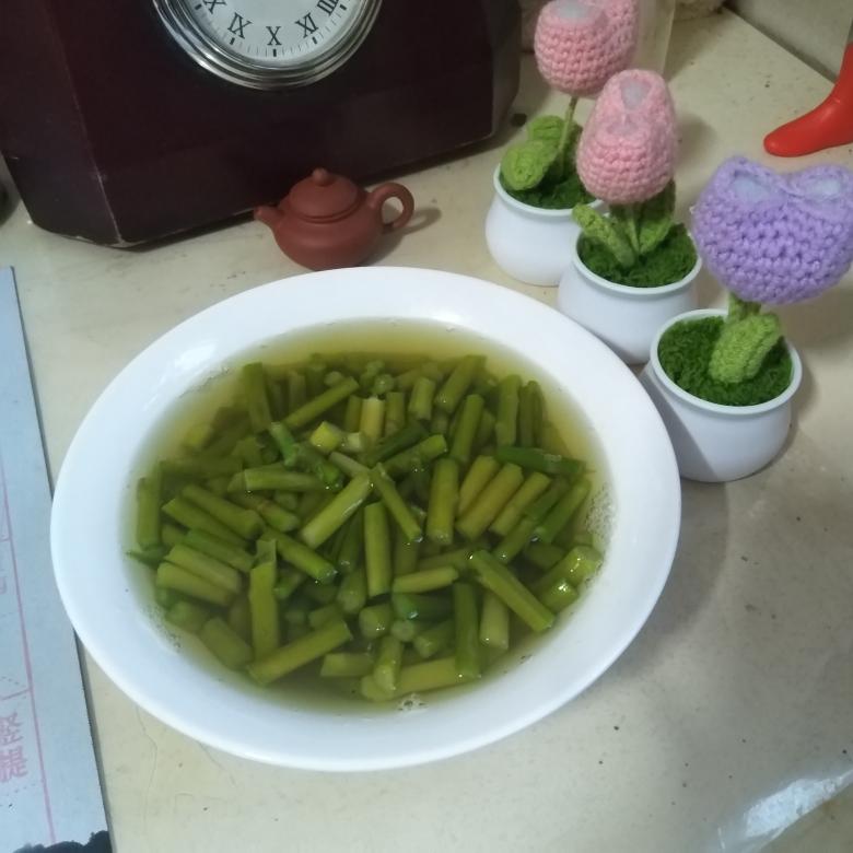 清水煮芦笋（无油无盐素食）