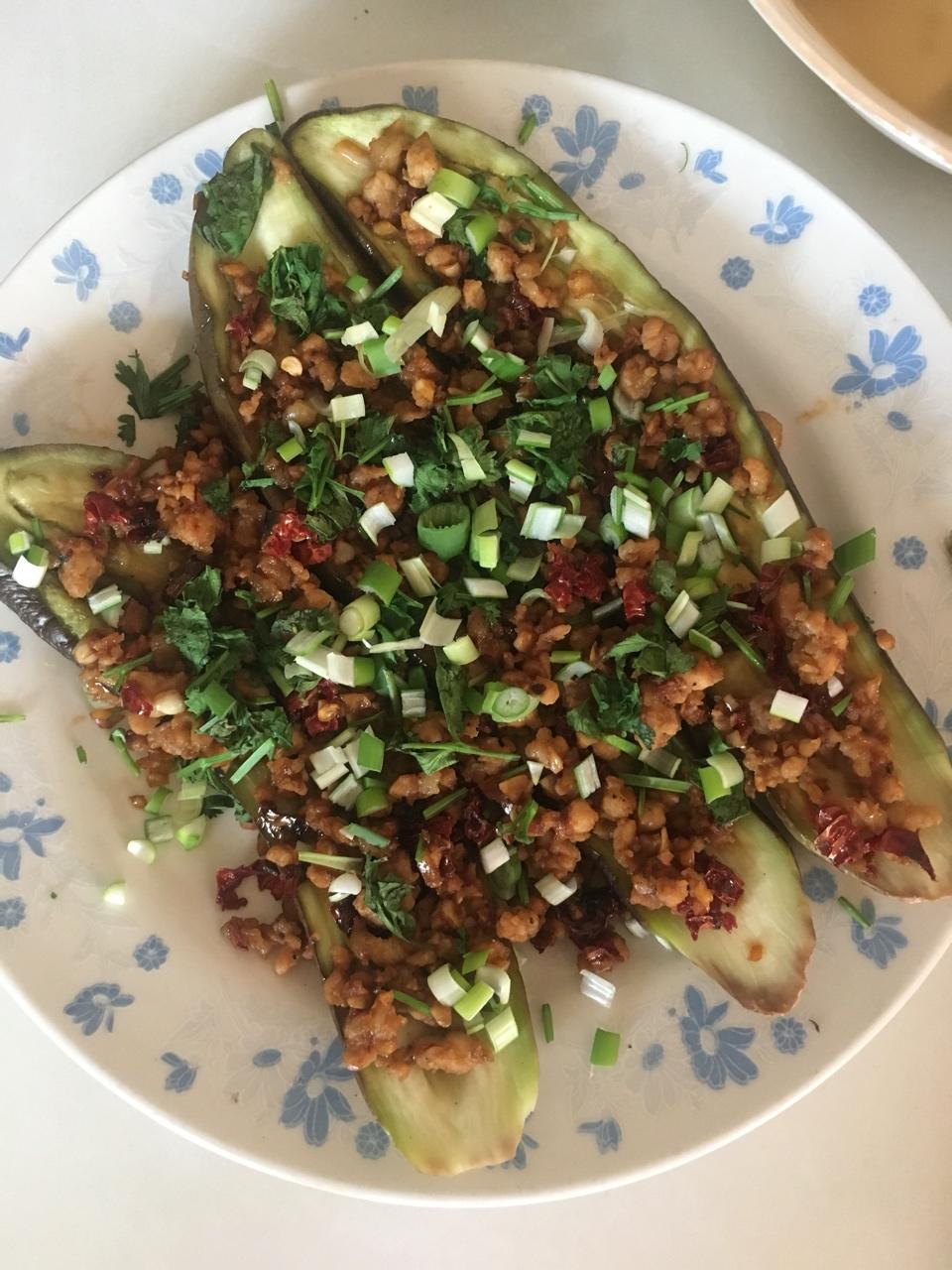 【微波炉烤茄子】