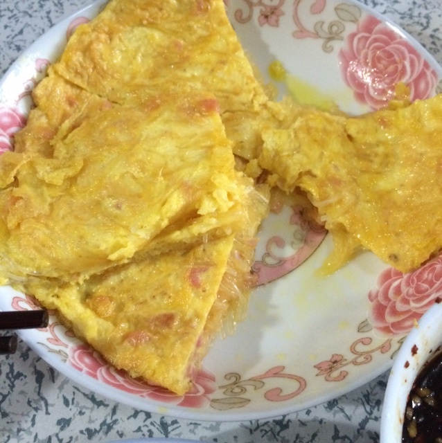 感恩做的鸡蛋粉丝煎