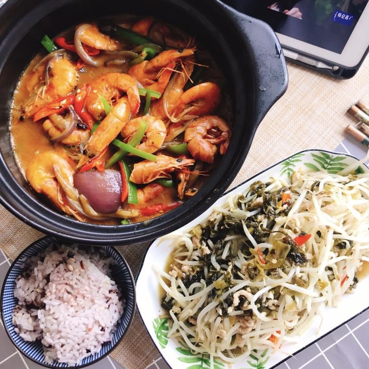 奶香苹果咖喱虾