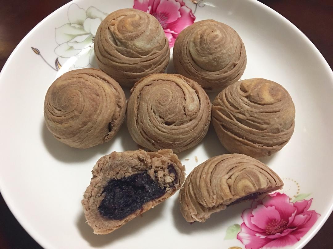 蛋黄酥~紫薯、抹茶、原味~花好月圆，中秋快乐~内附一次做六色蛋黄酥方法~