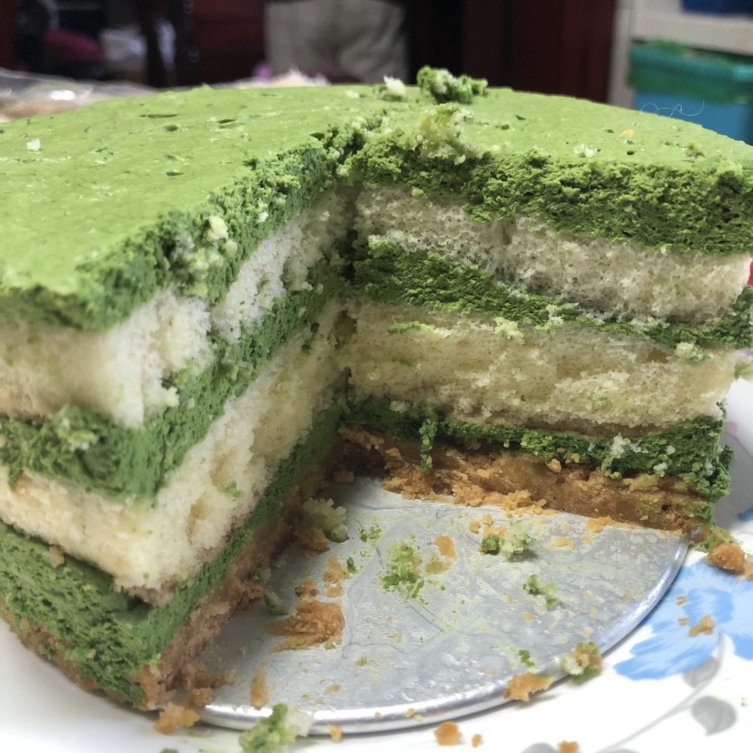 抹茶慕斯蛋糕（无奶油奶酪版）