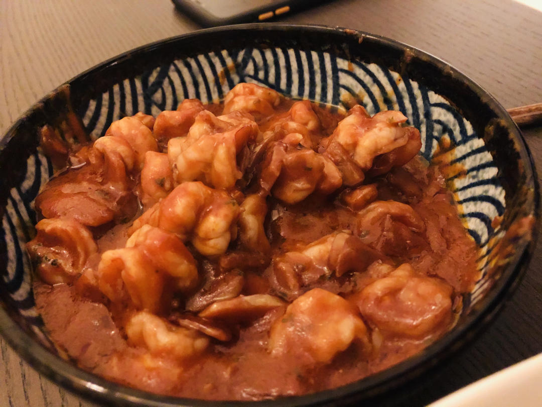 茄汁红酒烩阿根廷红虾