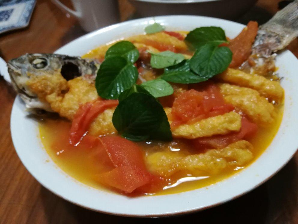 番茄豆参鱼汤