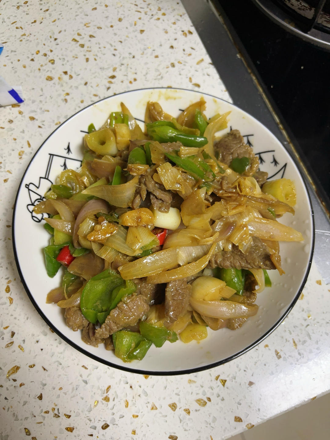 孜然大葱炒牛肉