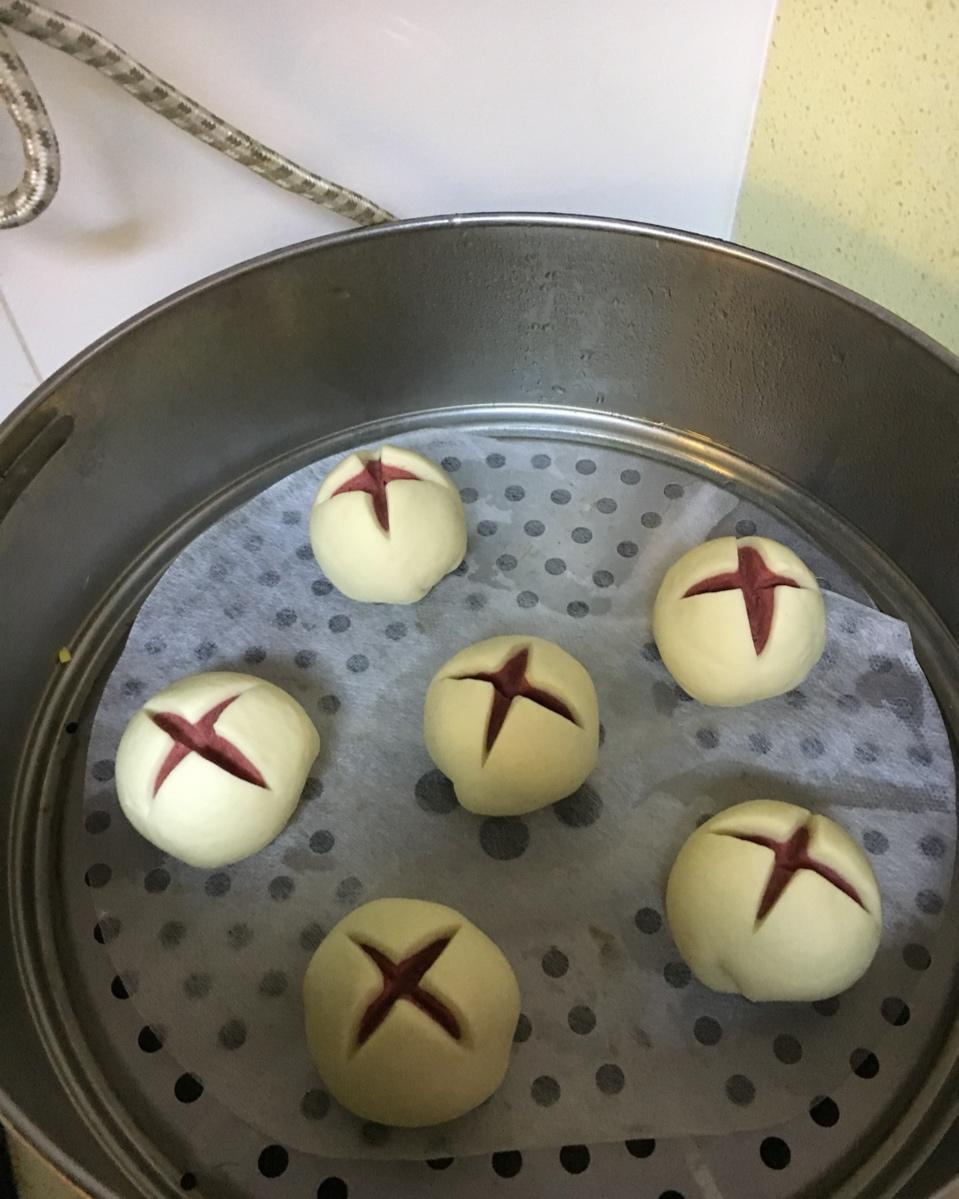 紫薯开花馒头